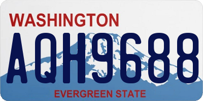 WA license plate AQH9688