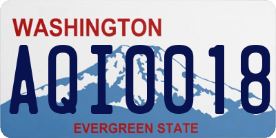 WA license plate AQI0018