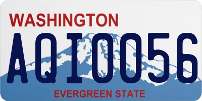 WA license plate AQI0056