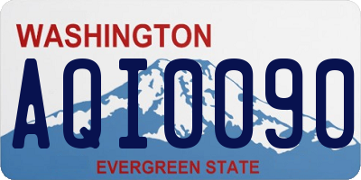 WA license plate AQI0090
