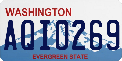 WA license plate AQI0269