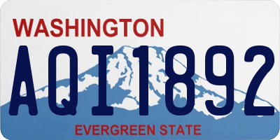 WA license plate AQI1892