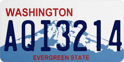 WA license plate AQI3214