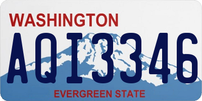 WA license plate AQI3346