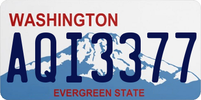 WA license plate AQI3377