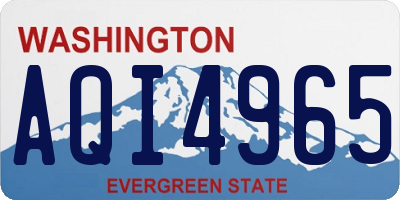 WA license plate AQI4965