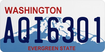 WA license plate AQI6301
