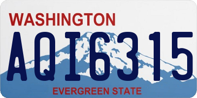 WA license plate AQI6315