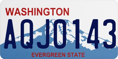 WA license plate AQJ0143