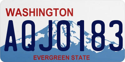 WA license plate AQJ0183