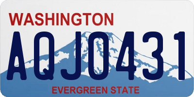 WA license plate AQJ0431