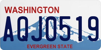 WA license plate AQJ0519
