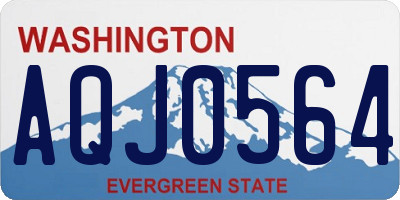 WA license plate AQJ0564