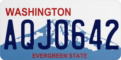WA license plate AQJ0642
