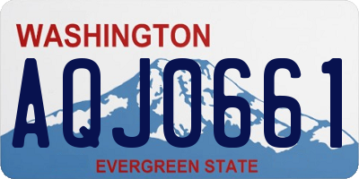 WA license plate AQJ0661