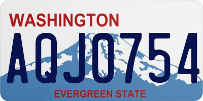 WA license plate AQJ0754