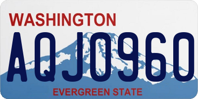 WA license plate AQJ0960