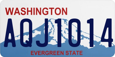 WA license plate AQJ1014