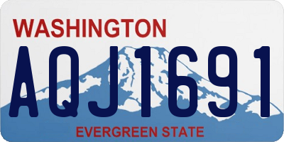 WA license plate AQJ1691