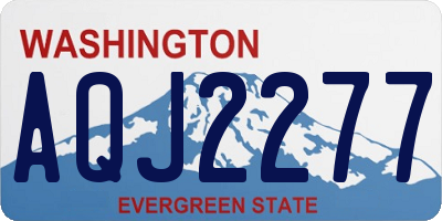 WA license plate AQJ2277