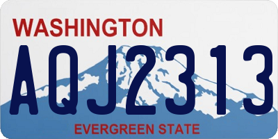 WA license plate AQJ2313