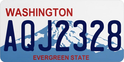 WA license plate AQJ2328
