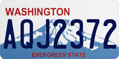 WA license plate AQJ2372