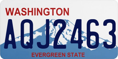 WA license plate AQJ2463