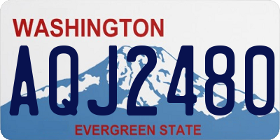 WA license plate AQJ2480