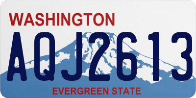 WA license plate AQJ2613