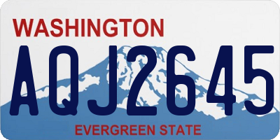 WA license plate AQJ2645