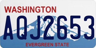 WA license plate AQJ2653