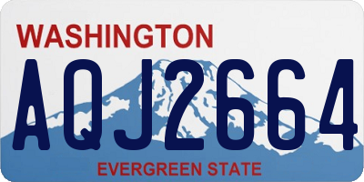 WA license plate AQJ2664