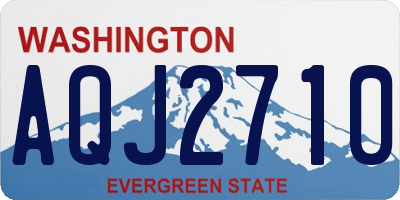 WA license plate AQJ2710