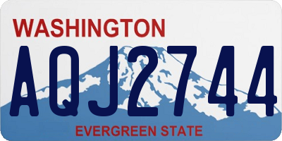 WA license plate AQJ2744