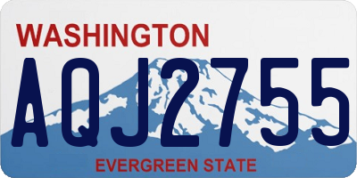 WA license plate AQJ2755