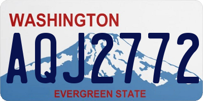 WA license plate AQJ2772