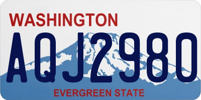 WA license plate AQJ2980