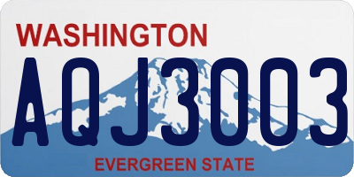 WA license plate AQJ3003