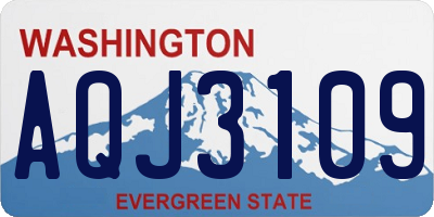 WA license plate AQJ3109