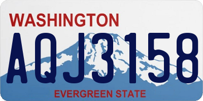 WA license plate AQJ3158