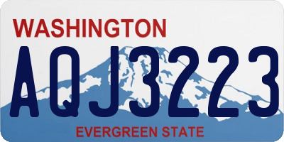 WA license plate AQJ3223