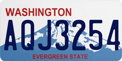 WA license plate AQJ3254