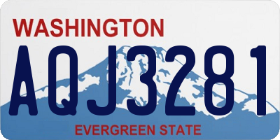 WA license plate AQJ3281