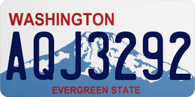 WA license plate AQJ3292