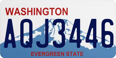WA license plate AQJ3446