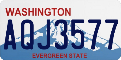 WA license plate AQJ3577