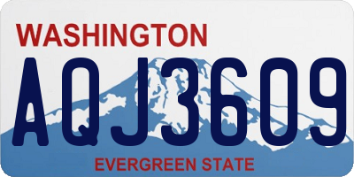 WA license plate AQJ3609