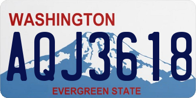 WA license plate AQJ3618
