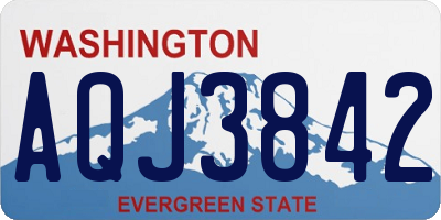 WA license plate AQJ3842
